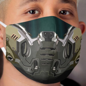 Doom guy helmet Cloth Face Mask