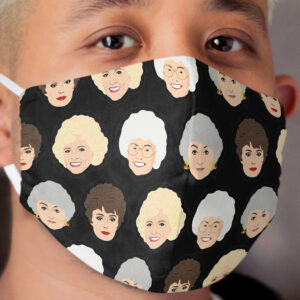 Dorothy, Blanche, Rose and Sophia Black Cloth Face Mask