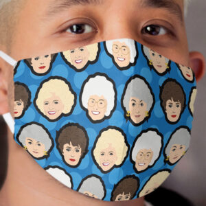 Dorothy, Blanche, Rose and Sophia Blue Cloth Face Mask