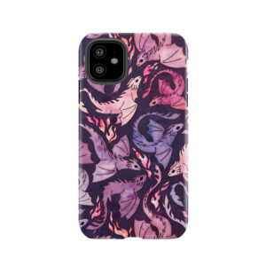 Dragon Fire Dark Pink & Purple Tough Phone Case