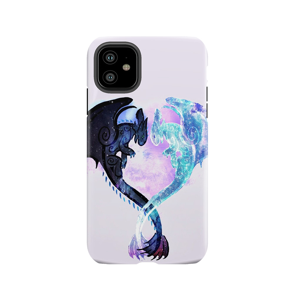 Dragon Heart Toothless And Light Fury Tough Phone Case