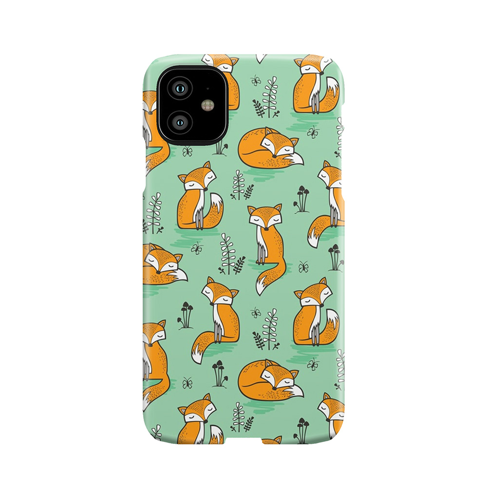 Dreamy Fox In Green Phone Case