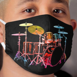 Drum Set (bold digital colors) Cloth Face Mask