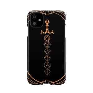 Dungeon Armorys Magical Orange Dice Sword Tabletop Rpg Gaming Phone Case