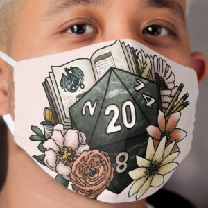 Dungeon Master D20 - Tabletop Gaming Dice Cloth Face Mask