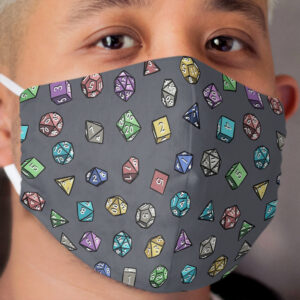 Dungeons and Dragons Dice Pattern Cloth Face Mask