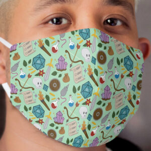 Dungeons and Dragons trinkets pattern Cloth Face Mask