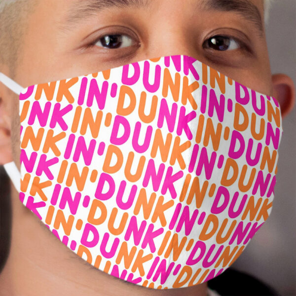 Dunkin Donuts Inspired Font Cloth Face Mask