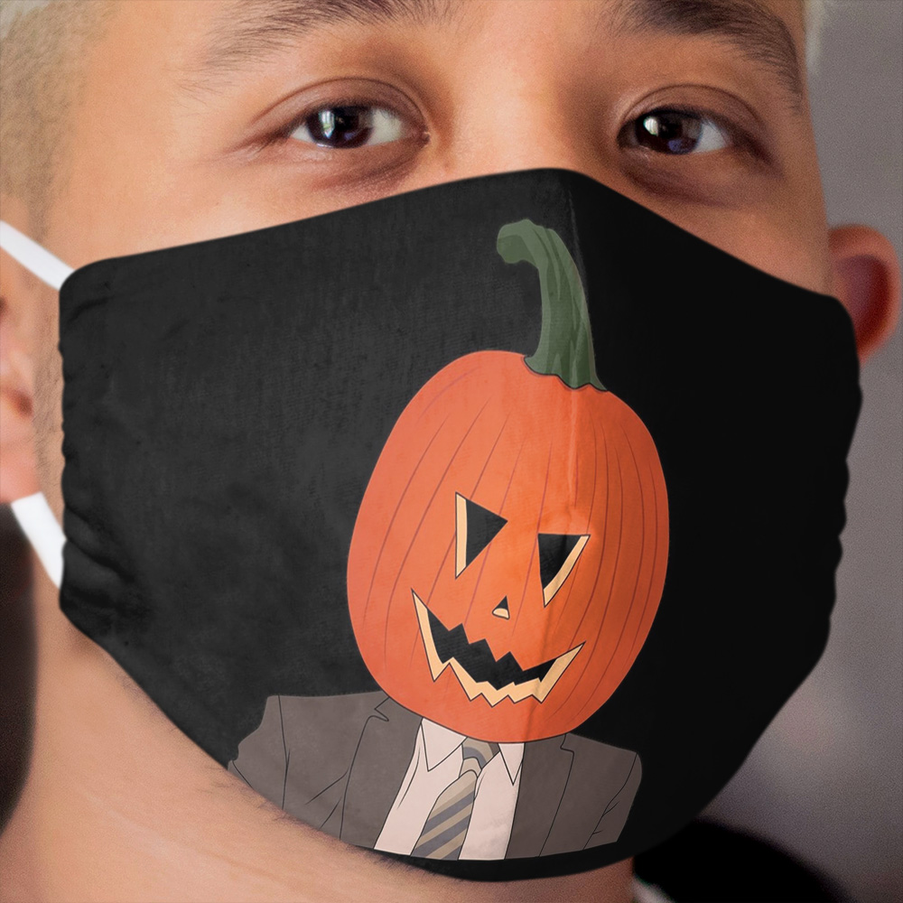 Dwight Pumpkin Head Cloth Face Mask