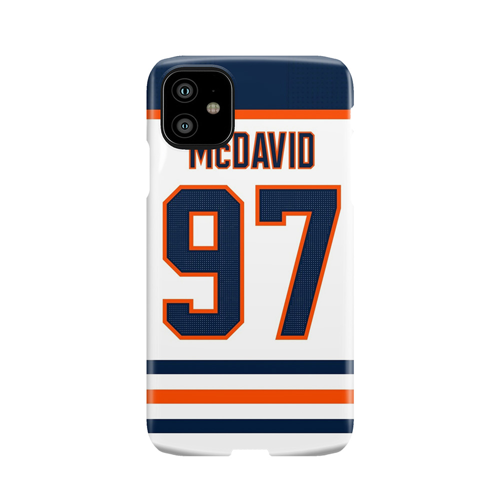 Edmonton Oilers Connor Mcdavid Away Jersey Back Phone Phone Case