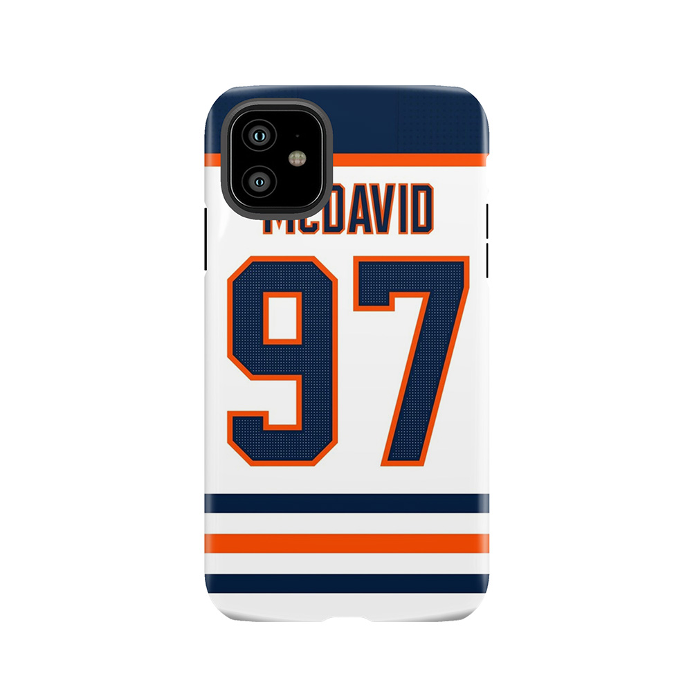 Edmonton Oilers Connor Mcdavid Away Jersey Back Phone Tough Phone Case
