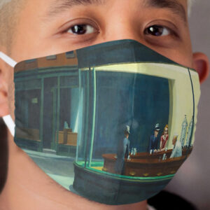 Edward Hopper - NightHawks, Art reproduction Cloth Face Mask