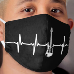 Electric Guitar Heartbeat Cloth Face Mask