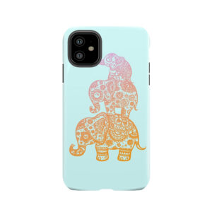 Elephant Family In Color Tough Phone Case