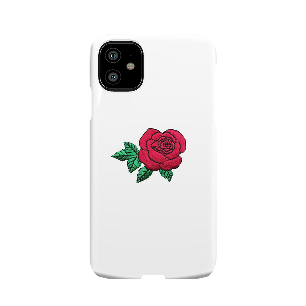 Embroidered Rose Phone Case