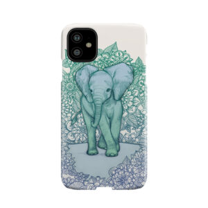 Emerald Elephant In The Lilac Evening Phone Case