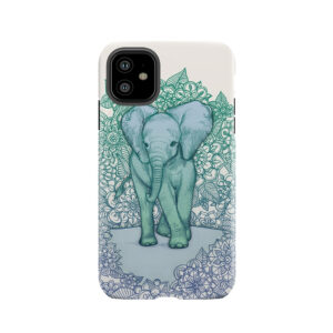 Emerald Elephant In The Lilac Evening Tough Phone Case