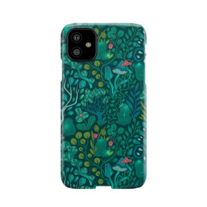 Emerald Forest Keepers. Fairy Woodland Creatures. Tree, Plants And Mushrooms Phone Case