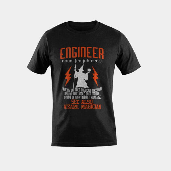 Engineer Funny Mechanical Civil Engineering Wizard College T-Shirt