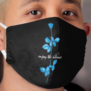 Enjoy The Silence - Blue Cloth Face Mask