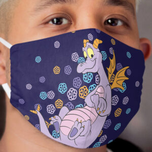 EPCOT CENTER Confetti Figment Cloth Face Mask