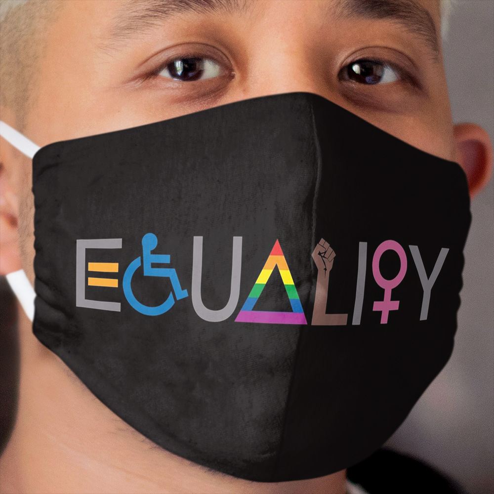 Equality (V2 For Dark Fabric) Cloth Face Mask
