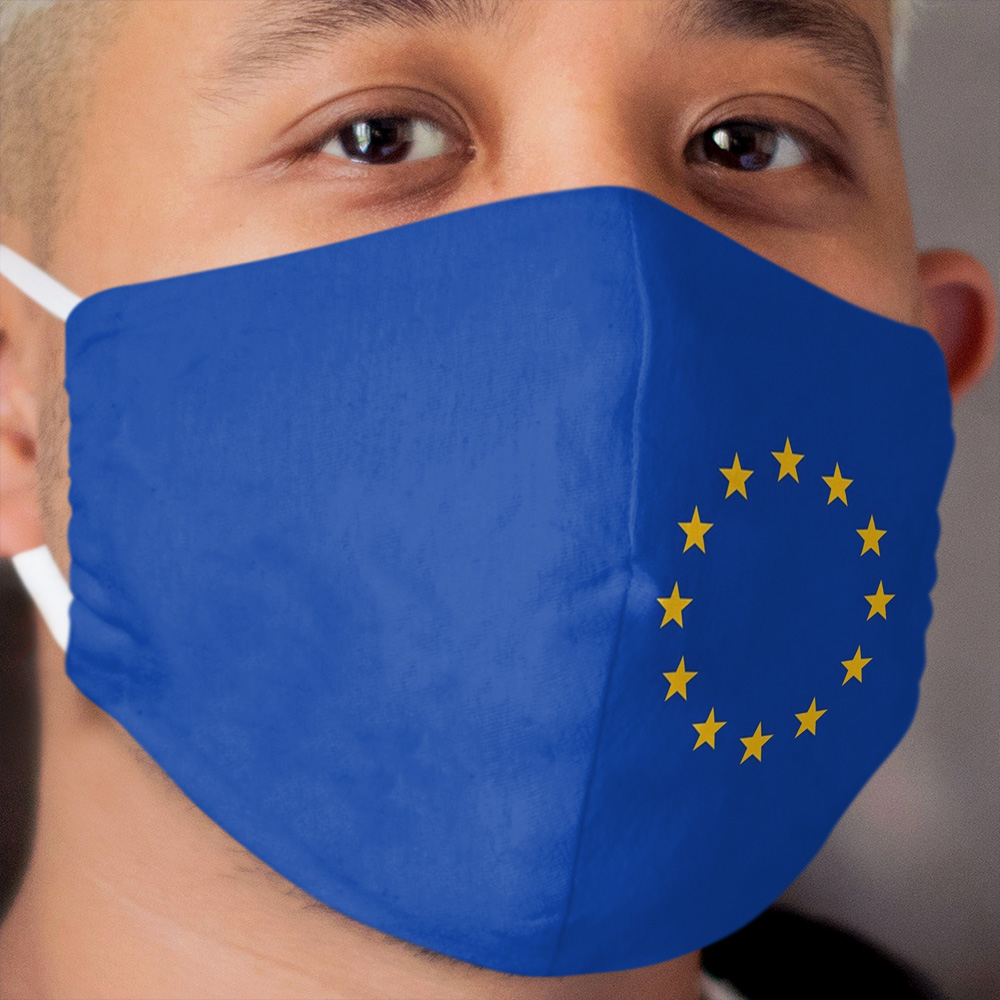 Europe, stars, flag, logo, European Union, symbol, EU Cloth Face Mask
