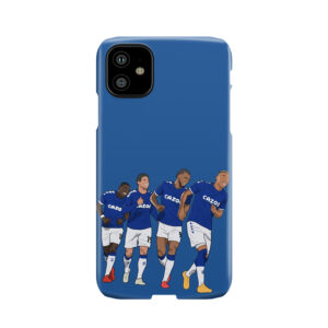 Everton Goal Celebration Richarlison Calvert Lewin Rodriguez Nkounkou Phone Case