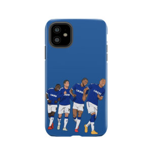 Everton Goal Celebration Richarlison Calvert Lewin Rodriguez Nkounkou Tough Phone Case