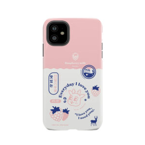 Everyday I Love You Raspberry Milk Carton Concept Phone Tough Phone Case
