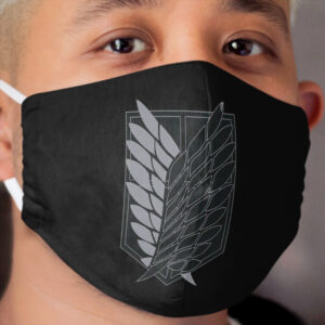 Exploration Battalion - SNK - B&W Cloth Face Mask
