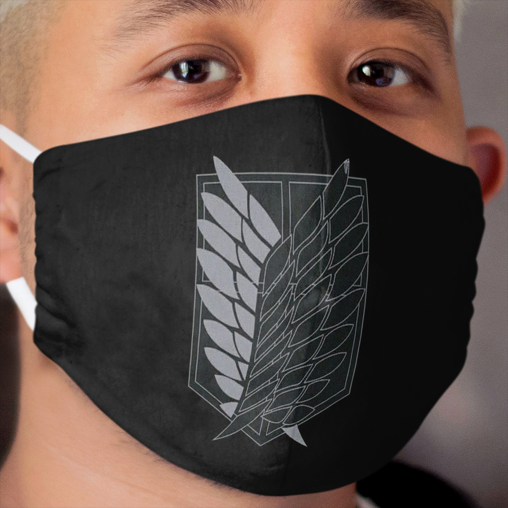 Exploration Battalion - SNK - B&W Cloth Face Mask
