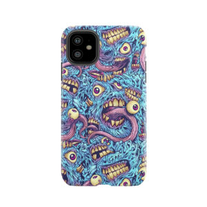 Eyeballs And Teeth Pattern Tough Phone Case