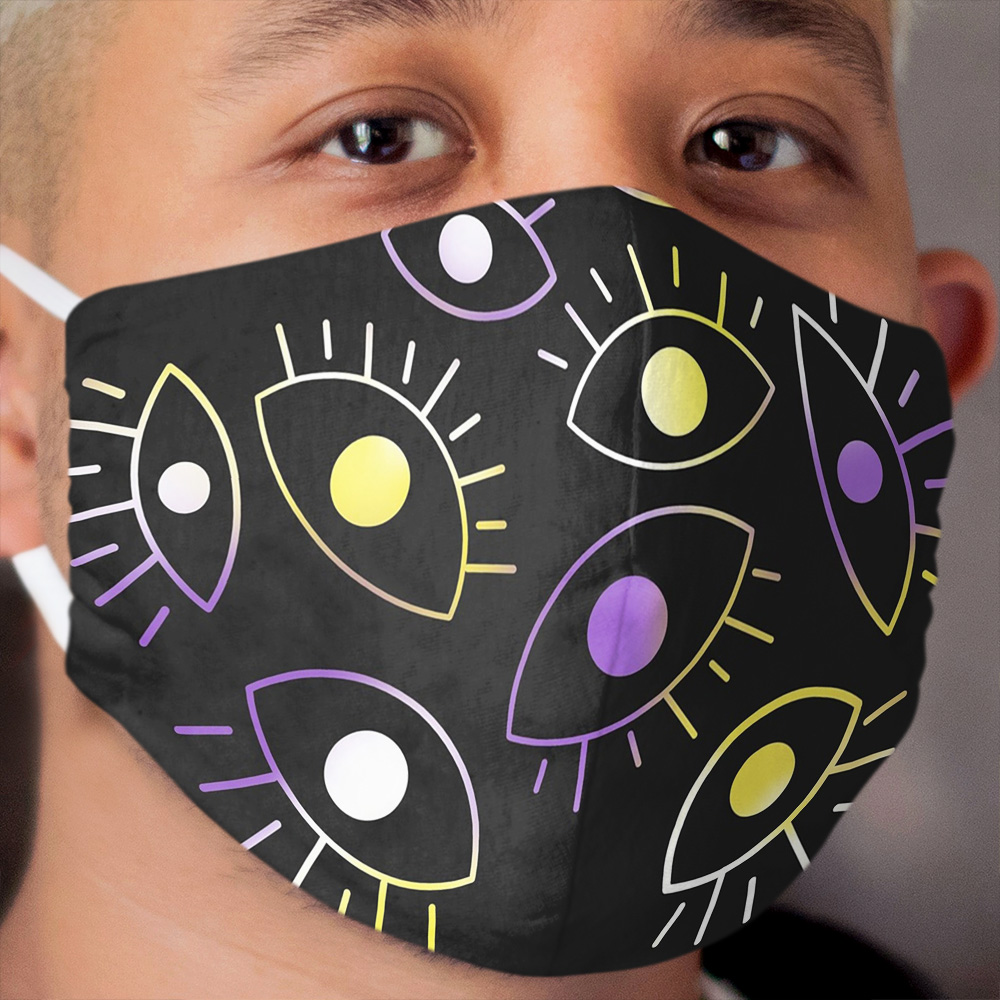 Eyes of the Void - Nonbinary Pride Cloth Face Mask