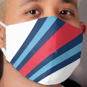 F1 Martini Stripes - Formula One Cloth Face Mask