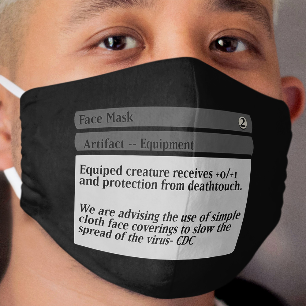 Cloth Face Mask Magic Card Black Cloth Face Mask