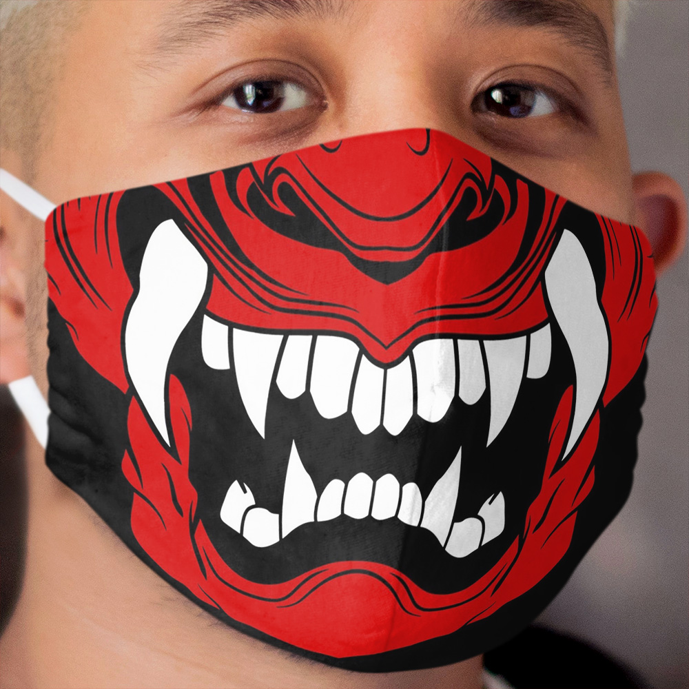 Cloth Face Mask, Samurai Oni Cloth Face Mask