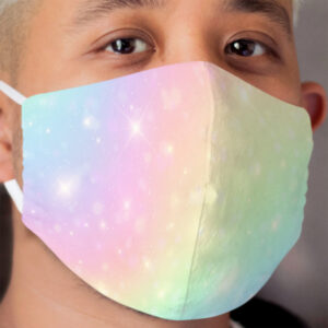 face masks unicorn pastel sky with rainbow face masks Cloth Face Mask