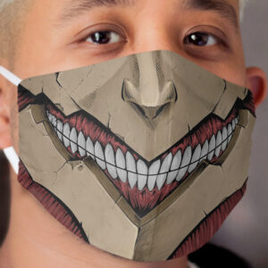 Face of Armored Titan Cloth Face Mask