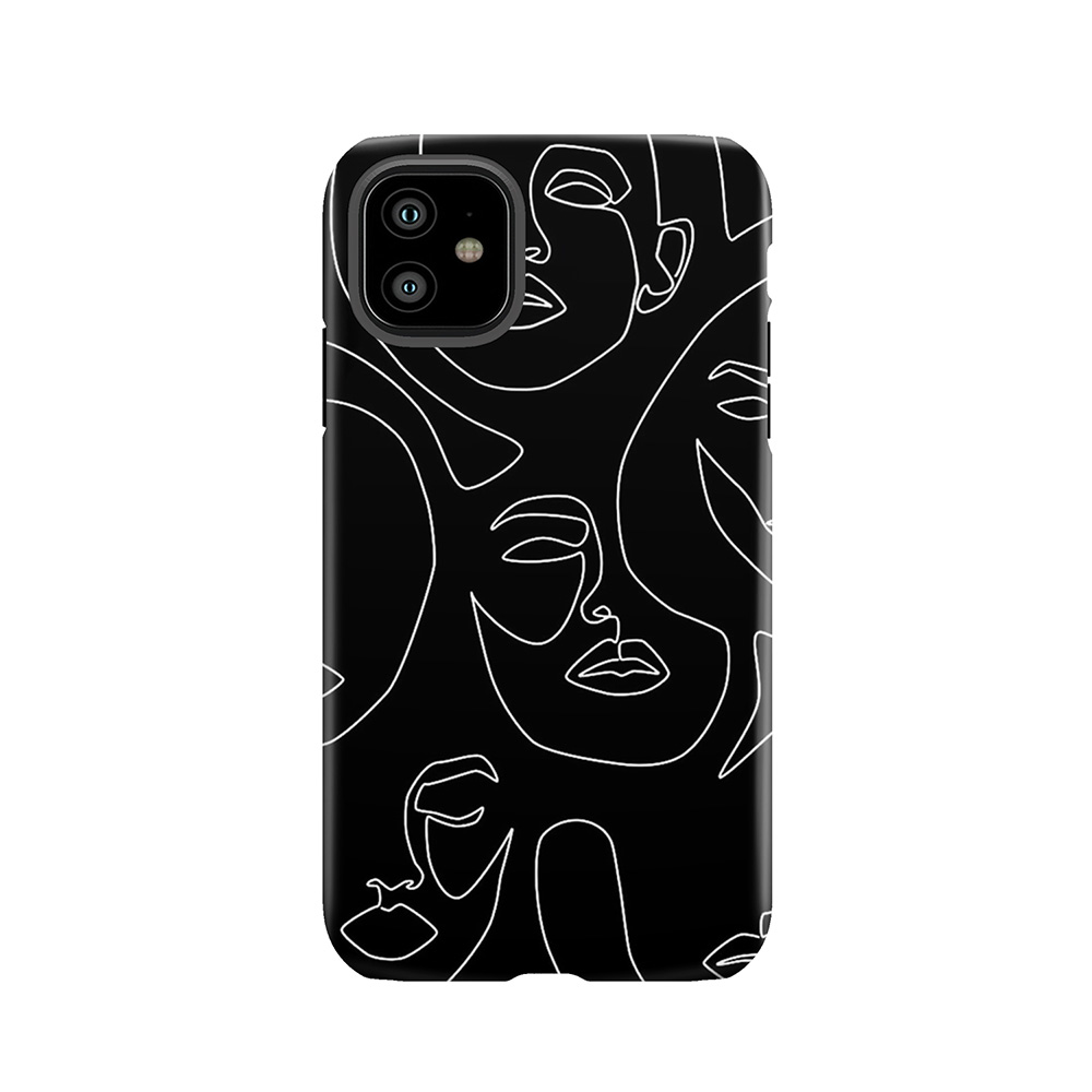 Faces In Dark Tough Phone Case