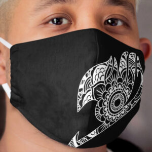 Fairy Tail White Mandala Style Cloth Face Mask