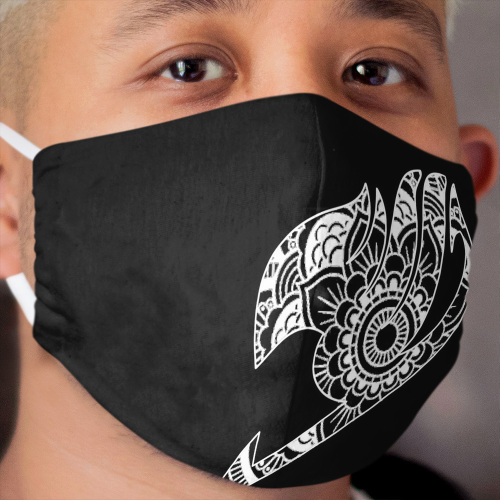 Fairy Tail White Mandala Style Cloth Face Mask