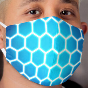 Familiar Blue Hexagon Cloth Face Mask