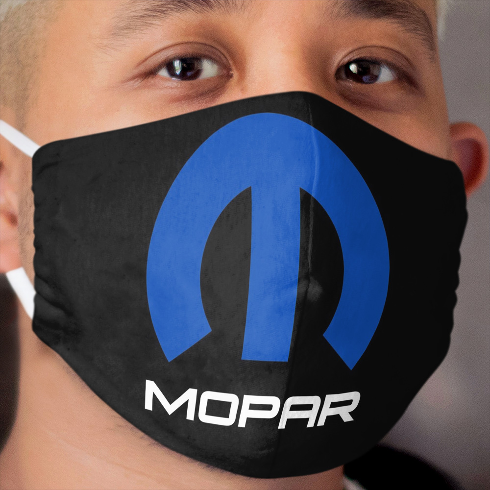 Fan Art Mopar Logo Bleu et Blanc Cloth Face Mask
