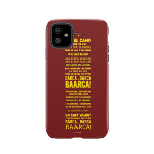 Fc Barcelona Football Chant Lyrics Tough Phone Case