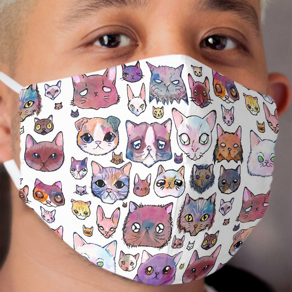 Feline Faces Cloth Face Mask