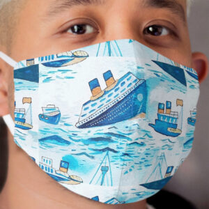 Ferry Boat Scrub Cap Cloth Face Mask 2