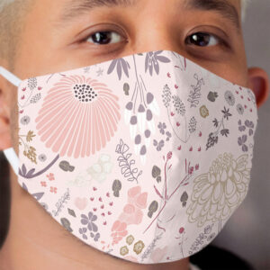 Field of Flowers in Pink and Purple Cloth Face Mask