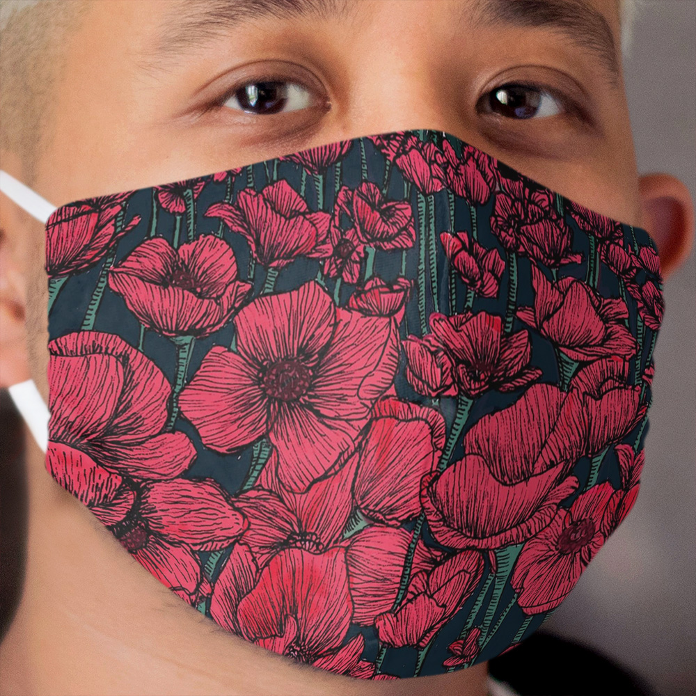 Field of Poppies | Coloured Version Cloth Face Mask