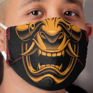 Fiery Demon Samurai Helmet Cloth Face Mask